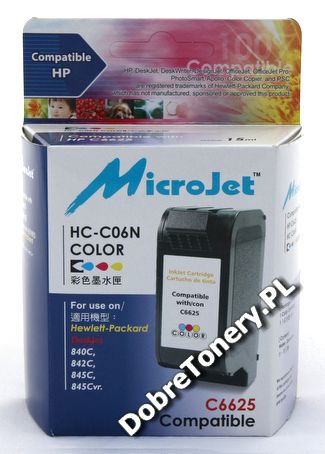 Tusz zamiennik nr 17, HC-C06N do HP DeskJet 812C 816C 825C 840C 842C 843C 845C, pasuje zamiast HP C6625AE Color, 15 ml Tusz zamiennik nr 17, HC-C06N do HP DeskJet 812C 816C 825C 840C 842C 843C 845C, pasuje zamiast HP C6625AE Color, 15 ml