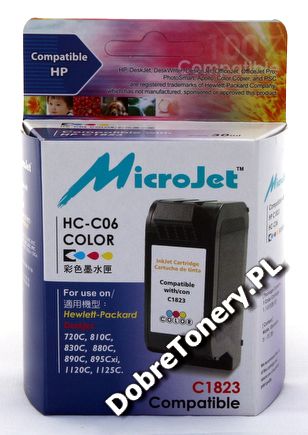 Tusz zamiennik nr 23, HC-C06 do HP DeskJet 810C 815C 830C 880C 895Cxi 890C, pasuje zamiast HP C1823DE Color, 30 ml Tusz zamiennik nr 23, HC-C06 do HP DeskJet 810C 815C 830C 880C 895Cxi 890C, pasuje zamiast HP C1823DE Color, 30 ml
