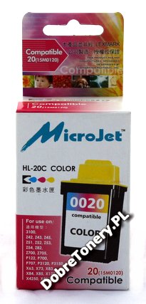 Tusz zamiennik nr 20, HL-20C do Lexmark Z42 Z43 Z44 Z45 Z51 Z52 Z53 Z54 Z82 Z700 Z703 Z705, pasuje zamiast Lexmark 15M0120E Color, 350 stron Tusz zamiennik nr 20, HL-20C do Lexmark Z42 Z43 Z44 Z45 Z51 Z52 Z53 Z54 Z82 Z700 Z703 Z705, pasuje zamiast Lexmark 15M0120E Color, 350 stron