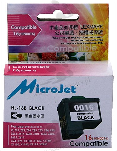 Tusz zamiennik nr 16 17, HL-16B do Lexmark Z13 Z23 Z24 Z25 Z33 Z34 Z35 Z513 Z515 Z517, pasuje zamiast Lexmark 010N0016E Black, 475 stron Tusz zamiennik nr 16 17, HL-16B do Lexmark Z13 Z23 Z24 Z25 Z33 Z34 Z35 Z513 Z515 Z517, pasuje zamiast Lexmark 010N0016E Black, 475 stron